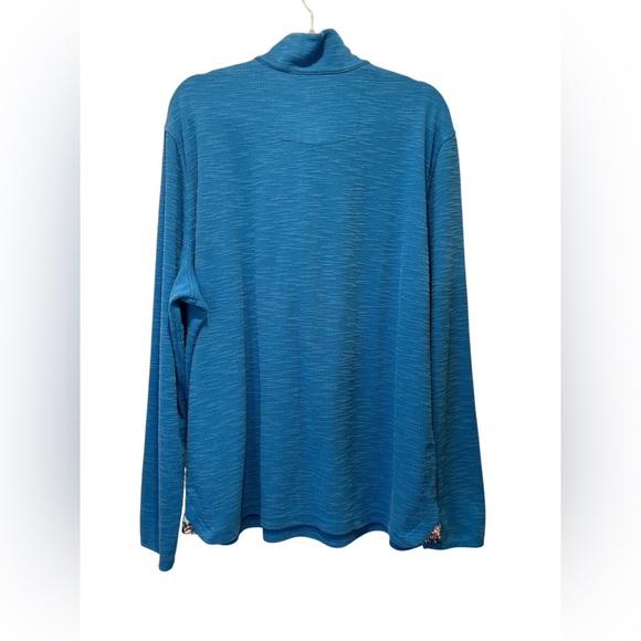 Robert Graham Adrift Knit Shirt -Blue Quarter-Zip Sweater size 2XL - Picture 3 of 4